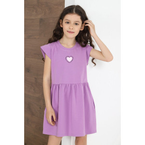 Платье детское "Сьюзи-2" кулирка с лайкрой пенье (р-ры: 110-146) лиловый