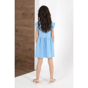 Платье детское "Сьюзи-2" кулирка с лайкрой пенье (р-ры: 110-146) голубой