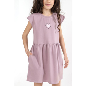 Платье детское "Сьюзи-2" кулирка с лайкрой пенье (р-ры: 110-146) сливовый