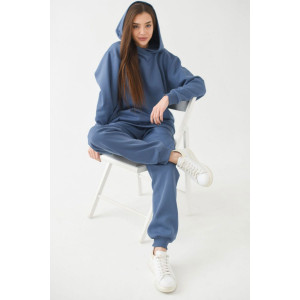 Костюм двойка женский "Азарт" футер с начесом (последний размер) синий 52,54
