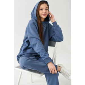 Костюм двойка женский "Азарт" футер с начесом (последний размер) синий 52,54