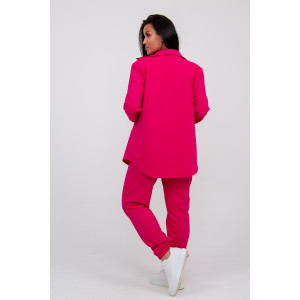 Костюм двойка женский №1615/3 футер (последний размер) фуксия 44,50,54