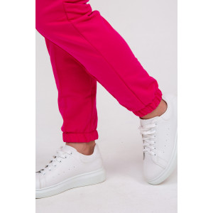 Костюм двойка женский №1615/3 футер (последний размер) фуксия 44,50,54