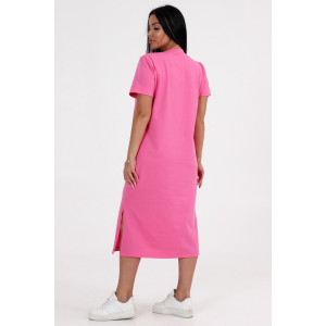Платье-футболка женское ПлК-56 кулирка с лайкрой (р-ры: 46-56) розовый