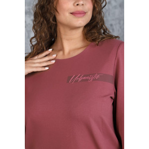 Платье женское "Авантюра-1" футер 2-х нитка с лайкрой (р-ры: 48-58) бордовый