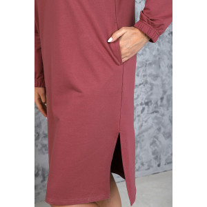 Платье женское "Авантюра-1" футер 2-х нитка с лайкрой (р-ры: 48-58) бордовый