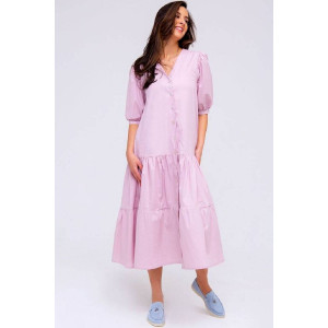 Платье женское №318PNK перкаль (последний размер) розовый 52