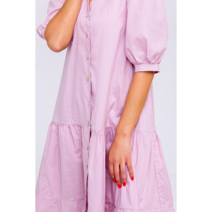 Платье женское №318PNK перкаль (последний размер) розовый 52