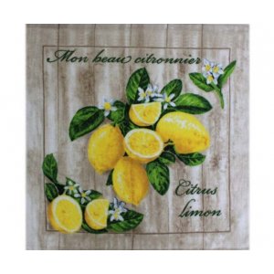 Полотенце велюровое "Кухня" лимоны