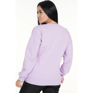 Кофта женская "Молния" футер 2-х нитка с лайкрой (последний размер) сиреневый 54