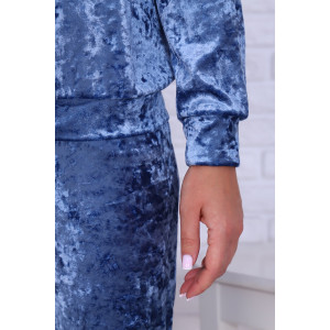 Костюм двойка женский "Гламур" велюр (последний размер) джинс 46,48