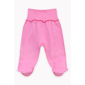 Ползунки для новорожденных "Шайни" 20757 интерлок (р-ры: 56-74) розовый