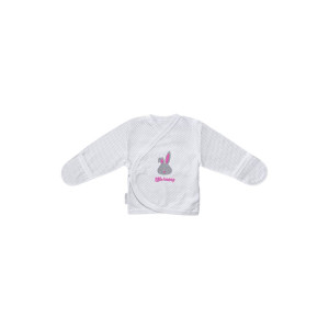 Распашонка для новорожденных "Шайни" 20761 интерлок (р-ры: 56-62) белый+серый