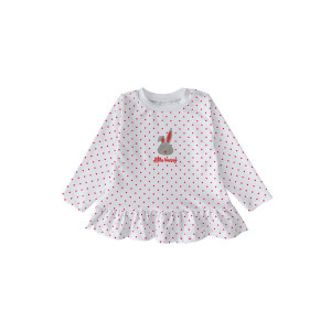 Джемпер для новорожденных "Шайни" 20754 интерлок (р-ры: 74-98) белый+красный