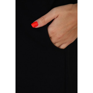 Платье женское №57102 футер 2-х нитка (р-ры: 46-54) черный