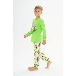 Пижама детская "Окей" кулирка (р-ры: 92-146) зеленый