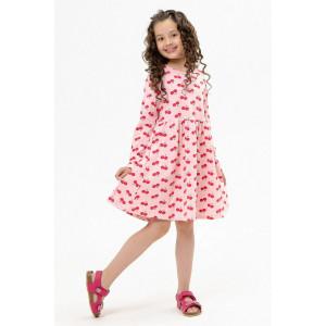 Платье детское "Черри" кулирка с лайкрой (р-ры: 92-146) розовый