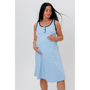 Сорочка для беременных №1540/1 кулирка (р-ры: 44-54) голубой