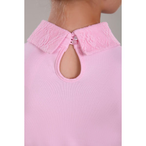 Блузка школьная №13237 кулирка с лайкрой (р-ры: 122-164) светло-розовый