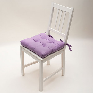 Сидушка на стул с завязками "Цвет эмоций" саржа "Орхидея"