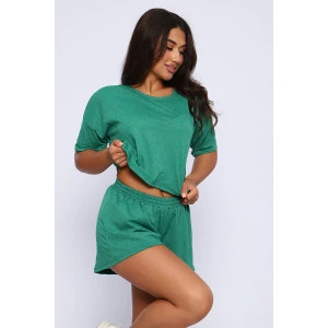 Костюм двойка женский №35305 кулирка (р-ры: 46-54) изумруд Костюм двойка женский №35305 кулирка (р-ры: 46-54) изумруд
