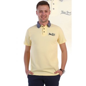 Мужская футболка Поло 302 короткий рукав (р-ры:44-60) желтый
