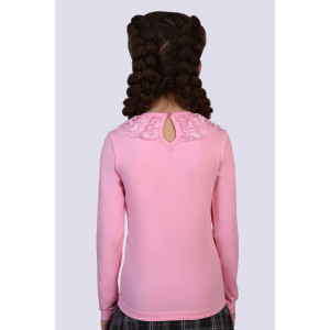 Блузка школьная 13141 "Вероника" кулирка с лайкрой (р-ры: 122-164) светло-розовый