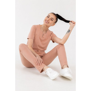 Костюм медицинский женский "Миндаль" М-02-14-ФУТ футер (р-ры: 40-58) зефир