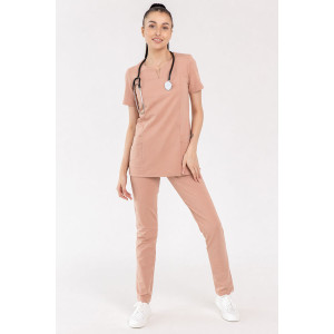 Костюм медицинский женский "Миндаль" М-02-14-ФУТ футер (р-ры: 40-58) зефир