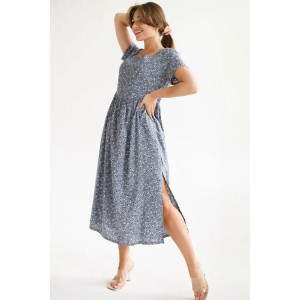 Платье женское "Фиджи" штапель (р-ры: 46-64) голубой