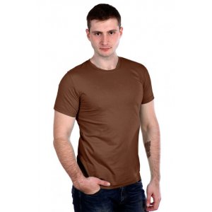 Мужская футболка "Гарант" хлопок (р-ры: 42-54) темный шоколад
