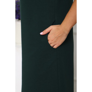 Платье женское №57102 футер 2-х нитка (р-ры: 46-54) темно-зеленый