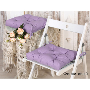 Набор подушек декоративных для стула файбер бязь фиолетовый 2 шт.
