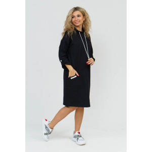 Платье женское 880 футер с лайкрой (последний размер) черный 52,56 Платье женское 880 футер с лайкрой (последний размер) черный 52,56