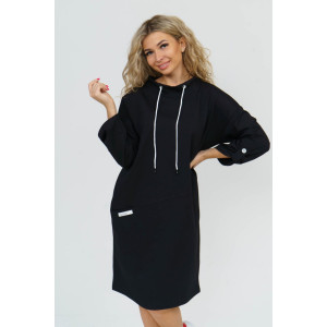 Платье женское 880 футер с лайкрой (последний размер) черный 52,56 Платье женское 880 футер с лайкрой (последний размер) черный 52,56