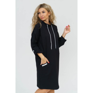 Платье женское 880 футер с лайкрой (последний размер) черный 52,56 Платье женское 880 футер с лайкрой (последний размер) черный 52,56