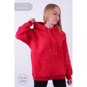 Худи женское GL833 футер 3-х нитка (р-ры: one size) красный