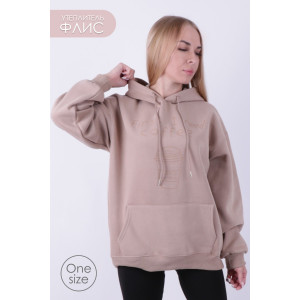 Худи женское GL834 футер 3-х нитка (р-ры: one size) бежевый