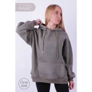 Худи женское GL834 футер 3-х нитка (р-ры: one size) хаки