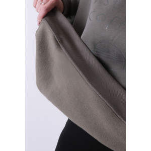 Худи женское GL834 футер 3-х нитка (р-ры: one size) хаки