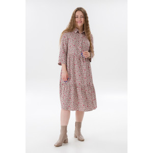 Платье женское ODIS-П454-1БЕ трикотаж (р-ры: 46-54) молочный