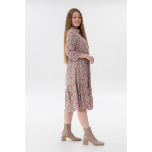 Платье женское ODIS-П454-1БЕ трикотаж (р-ры: 46-54) молочный