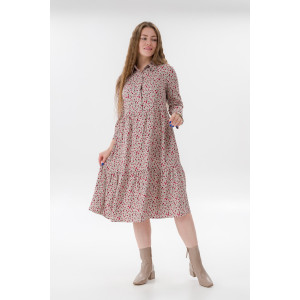 Платье женское ODIS-П454-1БЕ трикотаж (р-ры: 46-54) молочный