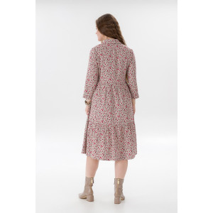 Платье женское ODIS-П454-1БЕ трикотаж (р-ры: 46-54) молочный