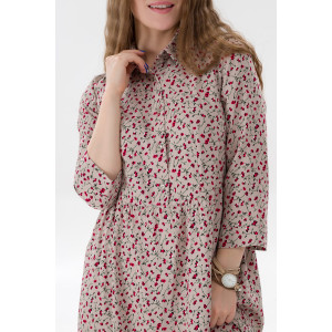 Платье женское ODIS-П454-1БЕ трикотаж (р-ры: 46-54) молочный