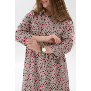 Платье женское ODIS-П454-1БЕ трикотаж (р-ры: 46-54) молочный