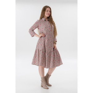 Платье женское ODIS-П454-1БЕ трикотаж (р-ры: 46-54) молочный