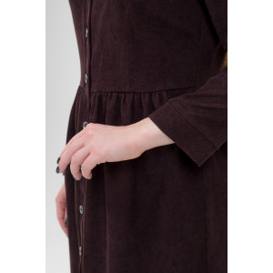 Платье-халат женское ODIS-П408-2К вельвет (р-ры: 46-52) коричневый