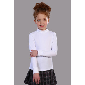 Блузка школьная №13119 "Дженифер" кулирка (р-ры: 122-164) белый