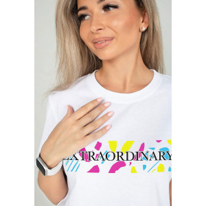 Футболка женская "Экстра" кулирка с лайкрой (последний размер) белый 48,50,54,58,60